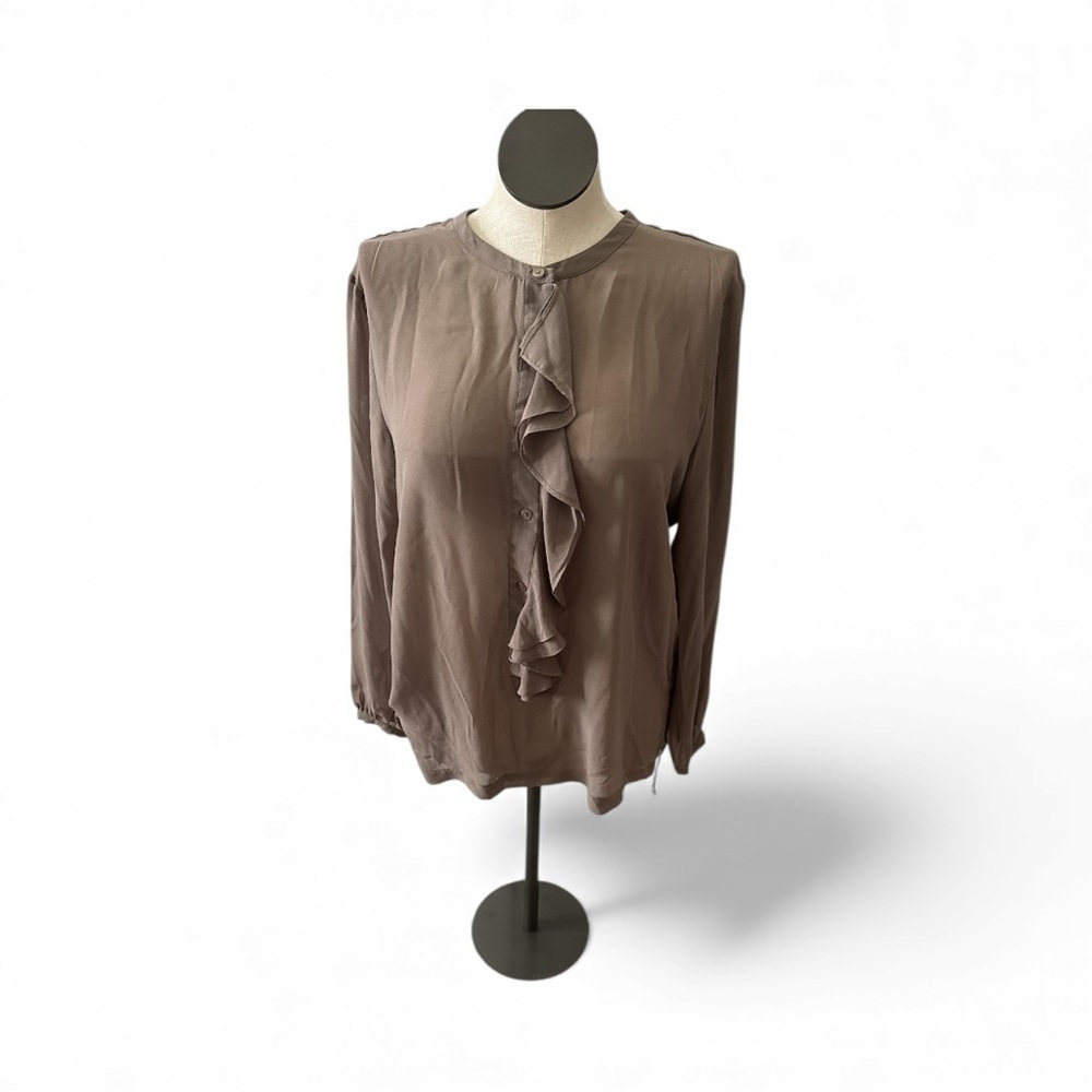 Ellen Tracy Elegant Brown Women's Top size Xl